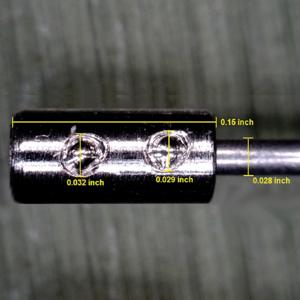 laser spot welding of tool holder