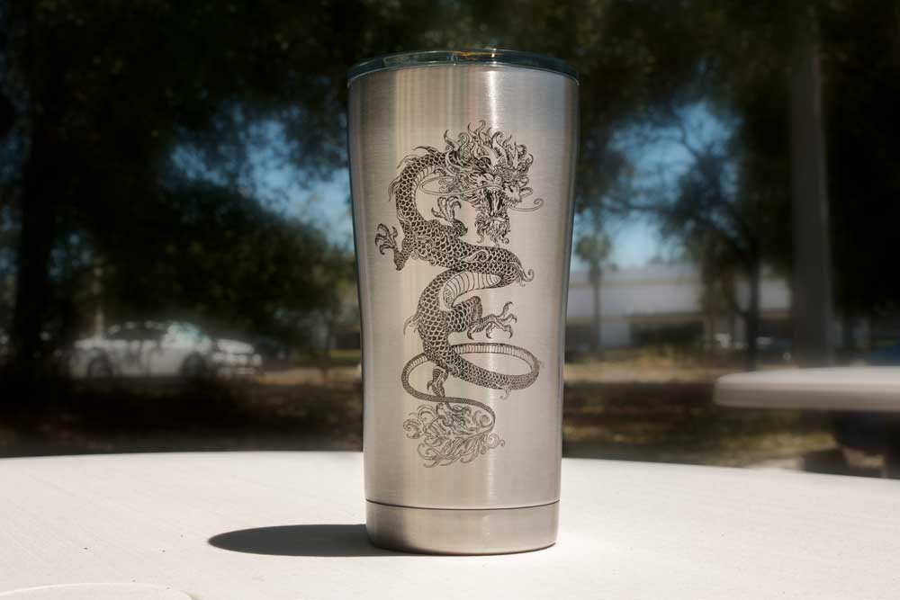 Laser Engraving on Stainless Steel Cup