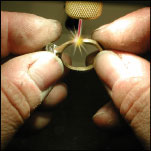 re-shanking a ring with the laser star, jewelry laser welding repair